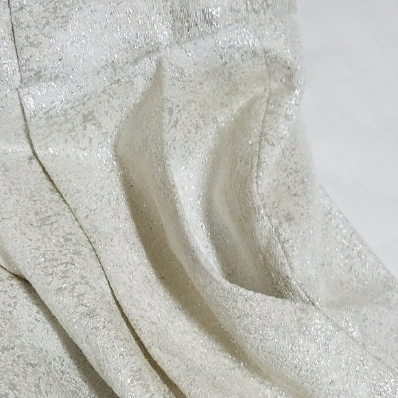 Zara XS formal silver shimmery metallic skirt - Picture 5 of 8